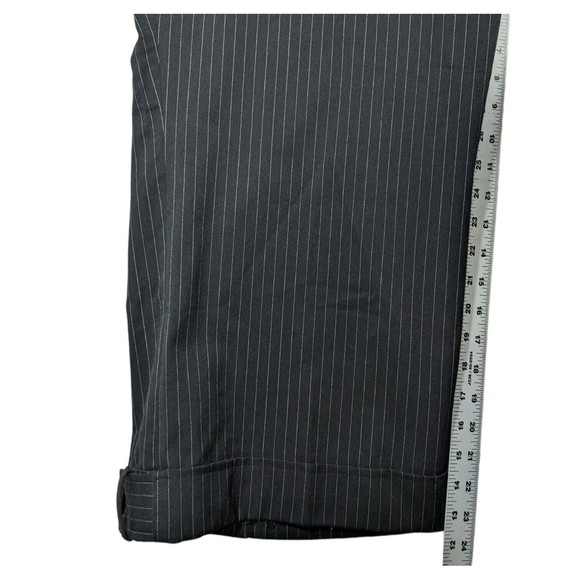 Lane Bryant Women Pants 26 Straight Leg Career Dress Black Pinstripe - Picture 8 of 10